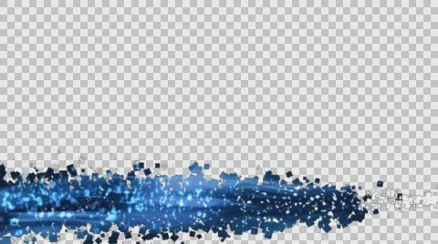 Transparent waves ripple over blue confetti and floating binary code in the Stock Footage 59515848