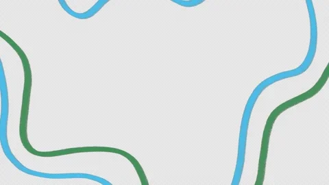 Transparent wavy line animation alpha channel.  doodle lines overlay Video stock 325733747
