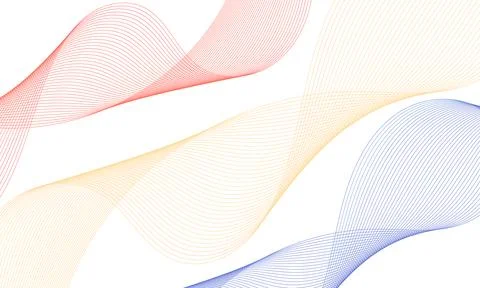Transparent white background with abstract wavy lines Stock Illustration