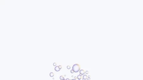 Transparent white clear bubbles rising on on a white refreshing background Stock-Footage 8563889