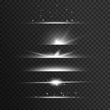 Transparent white light streak effect vector background Stock Illustration
