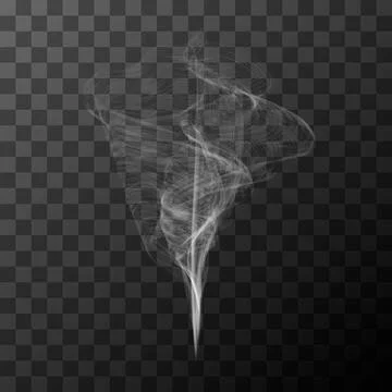 Transparent white smoke, vector object Illustrazione stock