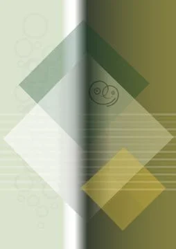 Transparent white square on a green background. Stock Illustration