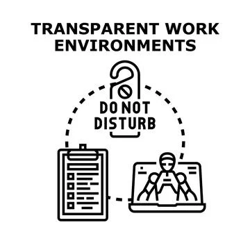 Transparent work environment concept for workflow optimization 스톡 일러스트