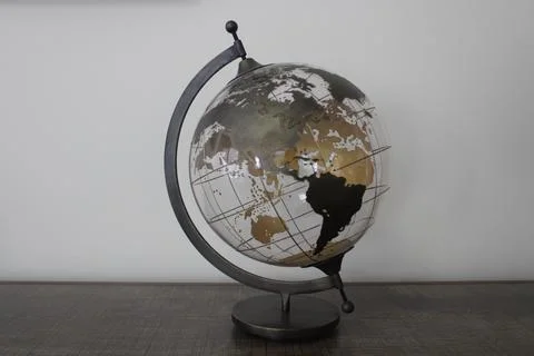 Transparent world globe map . geography Stock Photos