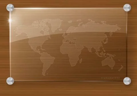 Transparent world map Stock Illustration