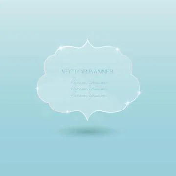 Transperent frame. glass surface Stock Illustration
