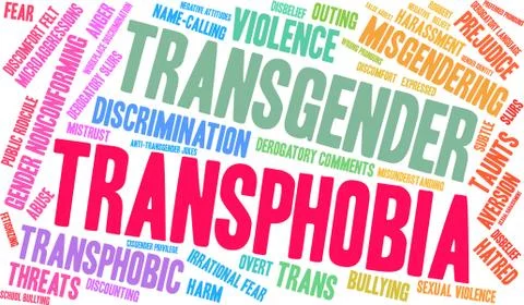 Transphobia Word Cloud 스톡 일러스트