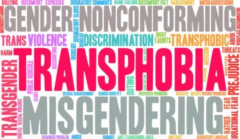 Transphobia Word Cloud Stock Illustration