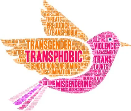 Transphobic Word Cloud Illustrazione stock