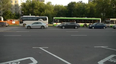 Transport - 2016: HD V Traffic jam front view Video stock 65732041