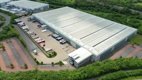 Transport and Storage Facilities with Quantum Computing Hub in Corby Stock Footage 311616753