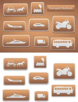 Transport Buttons Brown Stock Illustration