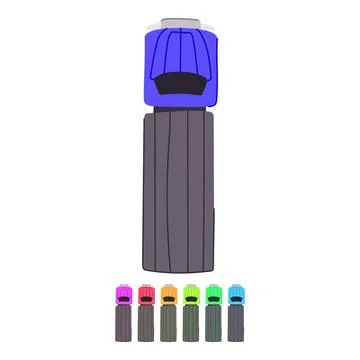 Transport car top view vector cartoon graphic Stock Illustration