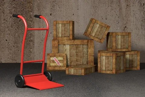 Transport cart Stock Illustration
