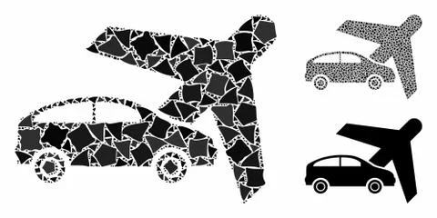 Transport Composition Icon of Humpy Elements 库存插图