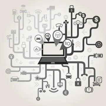 Transport the computer Stock Illustration