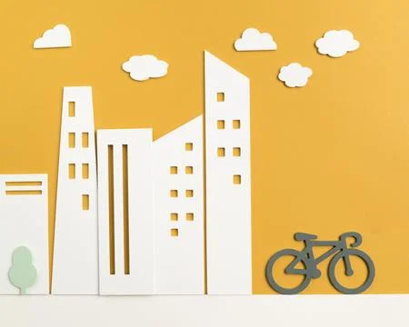 Transport concept with bicycle Stock Photos