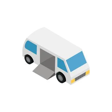 Transport for the disabled icon isometric 3d style 스톡 일러스트