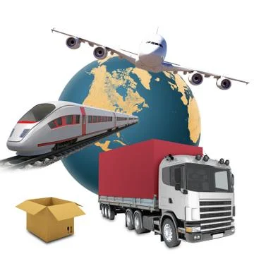 Transport with earth 스톡 일러스트