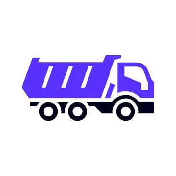 Transport flat icon, square shape 스톡 일러스트
