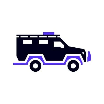 Transport flat icon, square shape 스톡 일러스트