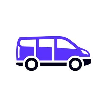 Transport flat icon, square shape 库存插图