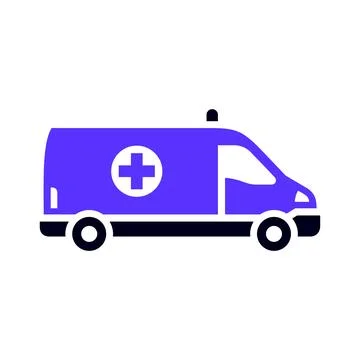 Transport flat icon, square shape Illustrazione stock