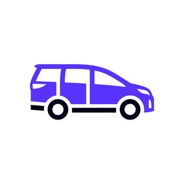 Transport flat icon, square shape 스톡 일러스트