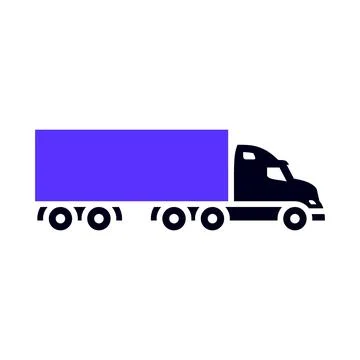 Transport flat icon, square shape イラスト素材