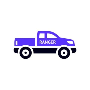 Transport flat icon, square shape 스톡 일러스트