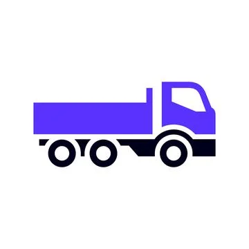 Transport flat icon, square shape 스톡 일러스트