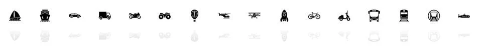 Transport - Flat Vector Icons Stock Illustration
