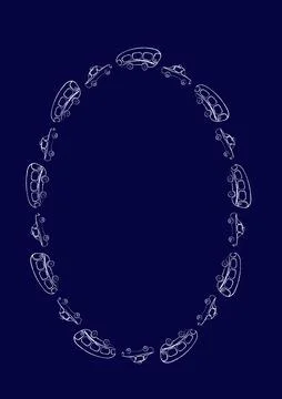 Transport frames on the A4 vertical format - bus and car. Travel, tourism, tr Stock Illustration