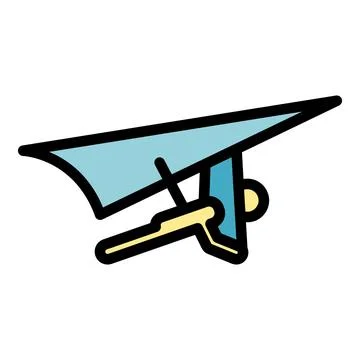 Transport gliding icon vector flat Illustrazione stock