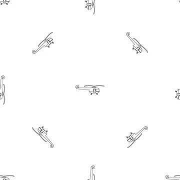 Transport helicopter pattern seamless Stock Illustration