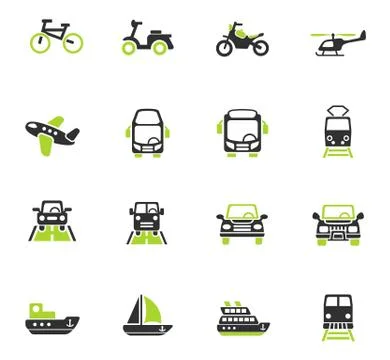 Transport icon set Stock Illustration