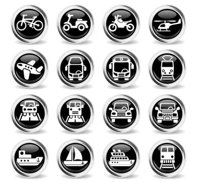 Transport icon set Stock Illustration