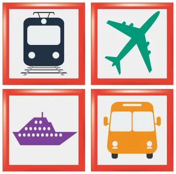 Transport icons Stock-Illustration