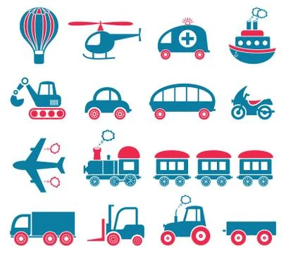 Transport icons Illustration