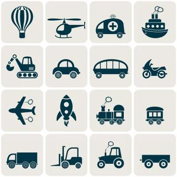 Transport icons イラスト素材