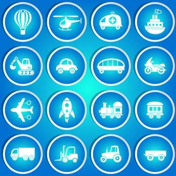 Transport icons 스톡 일러스트
