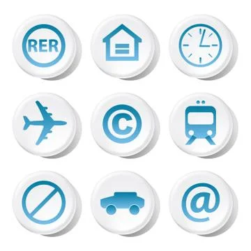 Transport Icons Set Stock-Illustration