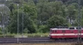 Transport Industry Shunting Electric Locomotive Train Passing Railway Shunter HD Footage