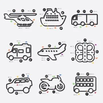 Transport infographic Illustrazione stock