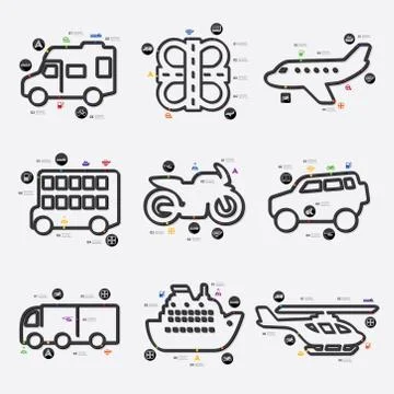 Transport infographic Illustrazione stock