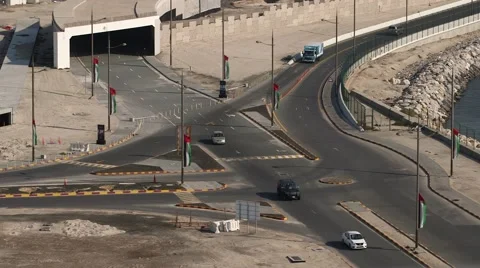 Transport Interchange In Emirates Stock Footage 63988184