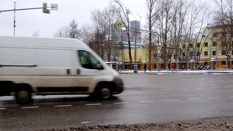 Transport at the intersection, traffic during the day. Stock Footage 226631308