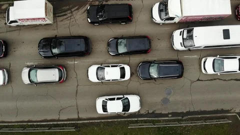 Transport in the Krasnodar from the height. Stock Footage 125345114