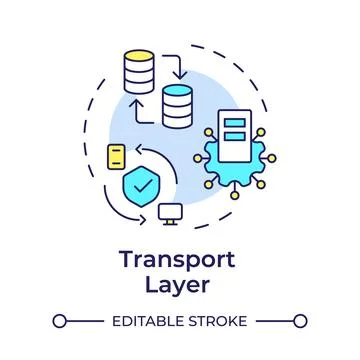 Transport layer multi color concept icon イラスト素材